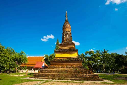 Wat Chedi Thong Temple in Pak Kret, Nonthaburi