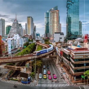 Aerial view of silom