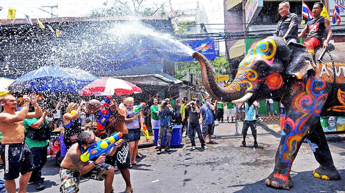 Songkran event picture, one of the best things to do in Bangkok
